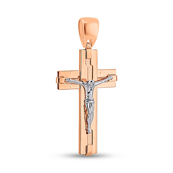 Золотий натільний хрестик з розп'яттям (арт. 500686) – зображення 1