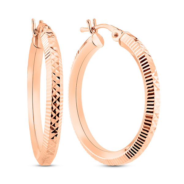 Серьги из красного золота без камней (арт. 1091736/25) – изображение 1