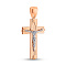 Золотой нательный крестик с распятием (арт. 500686)