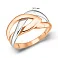 Каблучка з червоного та білого золота (арт. 156181кб) – зображення 4