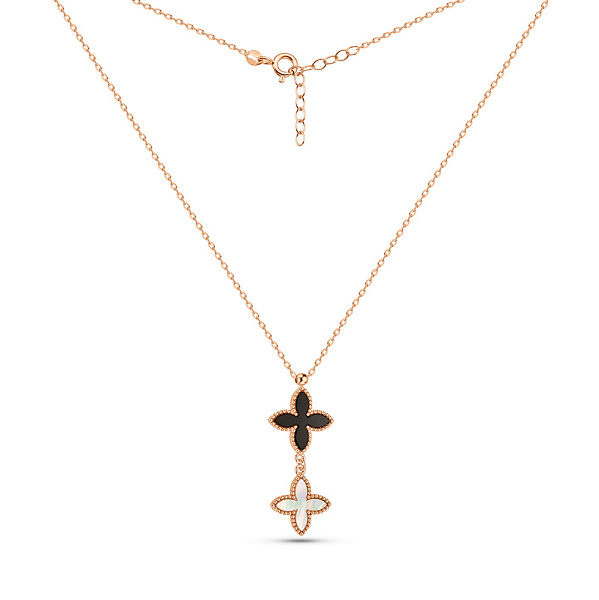 Кольє з золота з оніксом і перламутром (арт. 352779оп) – зображення 2