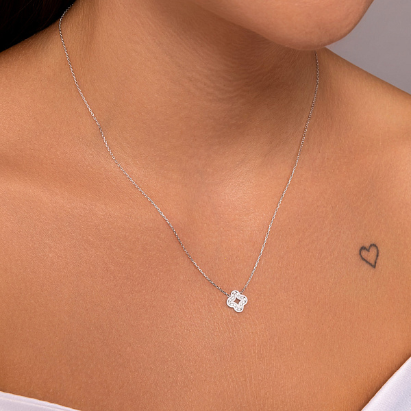 Золоте кольє з діамантами (арт. Ц011578010б) – зображення 3