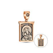 Золотая ладанка Божья Матерь с младенцем (арт. 440850ч)