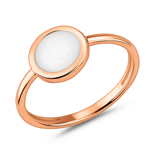 Золотое кольцо Лýна с перламутром (арт. 141216еп) – изображение 1