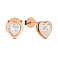 Золоті сережки-пусети в формі серця з фіанітом (арт. 102051) – зображення 1