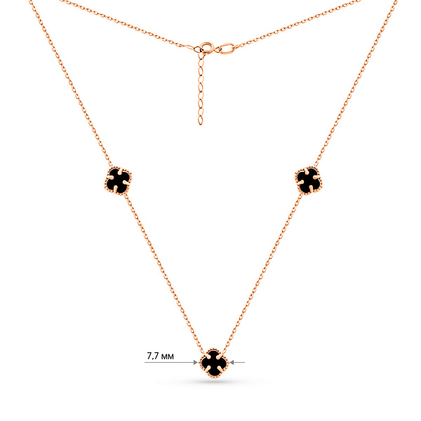 Колье из красного золота с ониксом (арт. 352734/7о) – изображение 4