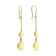 Длинные золотые сережки в желтом цвете металла (арт. 107874ж)