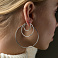 Серьги-кольца из белого золота (арт. 121900/20б) – изображение 3