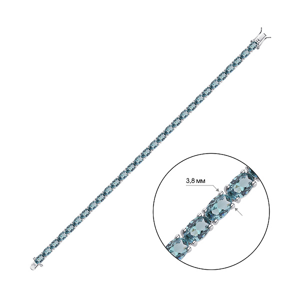 Серебряный браслет с альпинитами (арт. 7509/3740аз) – изображение 2