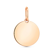 Фото Подвес из красного золота Монета (арт. 440688)