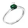 Срібна каблучка зі смарагдом (арт. 7501/574Измкп) – зображення 2
