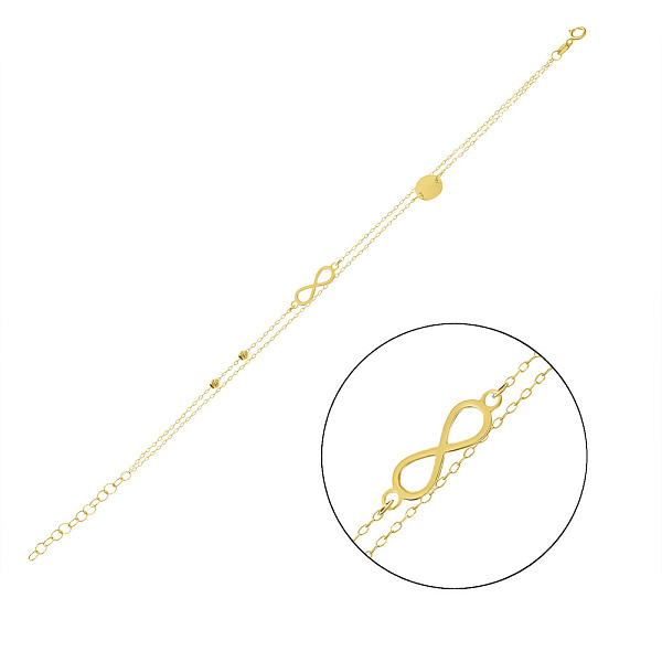 Браслет из желтого золота «Бесконечность» (арт. 324867жа) – изображение 1