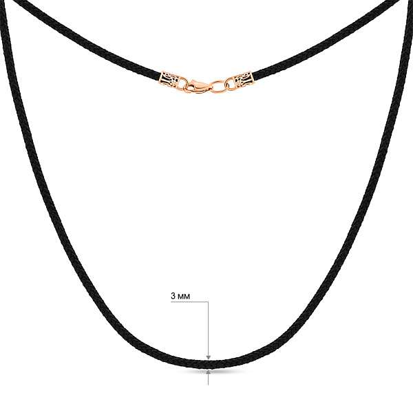 Шовковий ювелірний шнурок з золотим замком (арт. 11203-1Т) – зображення 2