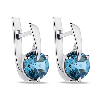 Серьги серебряные с топазом (арт. 7502/575Пгсп)