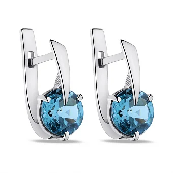 Сережки срібні з топазом (арт. 7502/575Пгсп)