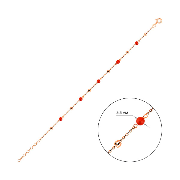 Золотий браслет з оніксом (арт. 326913ок) – зображення 4