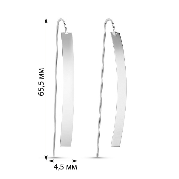 Сережки з білого золота  (арт. 1091089б) – зображення 5