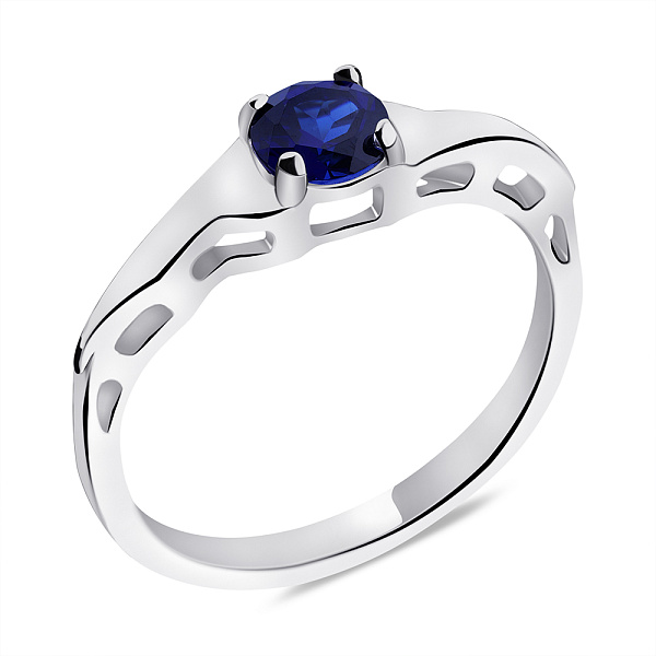Кольцо серебряное с сапфиром (арт. 7501/573Спскп) – изображение 1