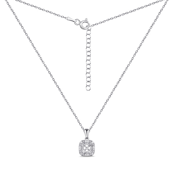 Колье серебряное с подвеской и с фианитами (арт. 7507/1665) – изображение 2