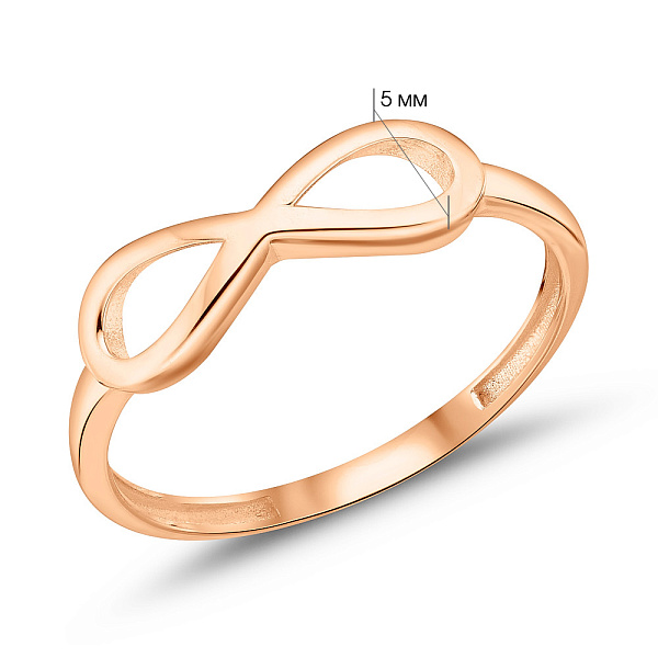 Золота каблучка Нескінченність (арт. 156133) – зображення 4