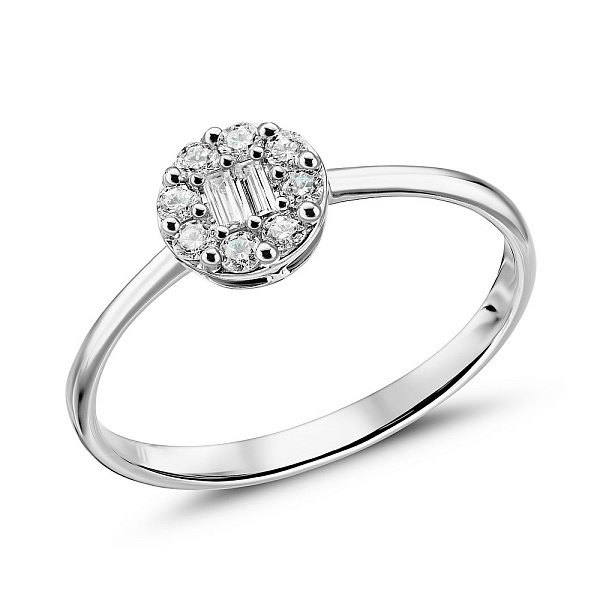 Золотое кольцо с бриллиантами (арт. К341383020б) – изображение 1