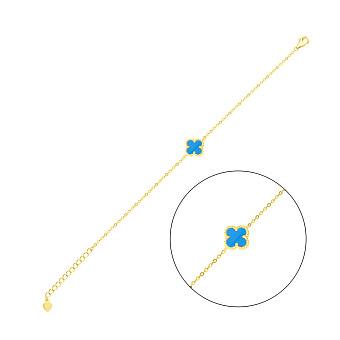 Фото Серебряный браслет с бирюзой (арт. 7509/933/10жБ)