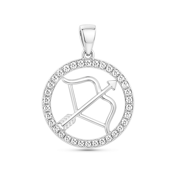 Серебряная подвеска стрелец с фианитами (арт. 7503/4702ст) – изображение 1