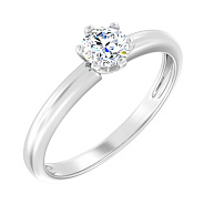 Кольцо из белого золота с бриллиантом (арт. К011163040б)