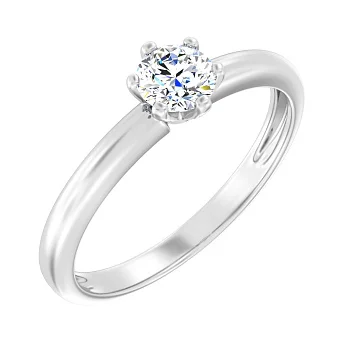 Каблучка з білого золота з діамантом (арт. К011163040б)