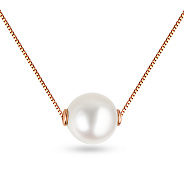 Колье из красного золота с жемчугом (арт. 350729прлб)