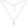 Срібне кольє Хрестик з фіанітами (арт. 7507/2339) – зображення 2