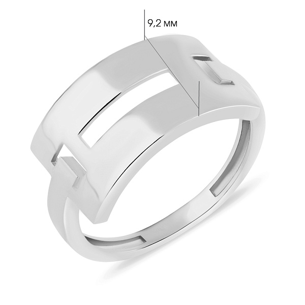 Кольцо из белого золота без камней (арт. 155646б) – изображение 2