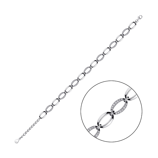Серебряный браслет с фианитами (арт. 7509/4363) – изображение 1