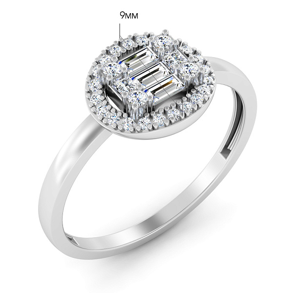 Золотое кольцо с бриллиантами (арт. К011688030б) – изображение 2