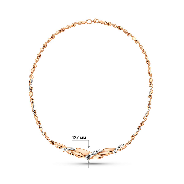 Кольє з червоного золота без каменів (арт. 370083р) – зображення 3