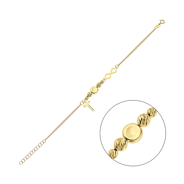 Браслет из желтого золота с подвеской (арт. 325413ж) – изображение 1