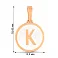 Подвеска Буква К из красного золота с эмалью (арт. 440988еп) – изображение 2