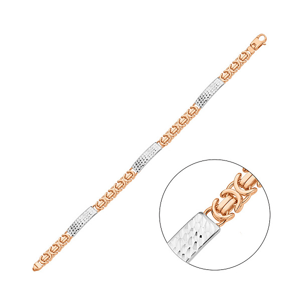 Браслет из красного и белого золота (арт. 326798кб) – изображение 1