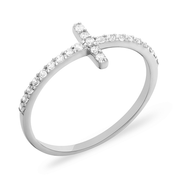 Серебряное кольцо с фианитами (арт. Х140699) – изображение 1