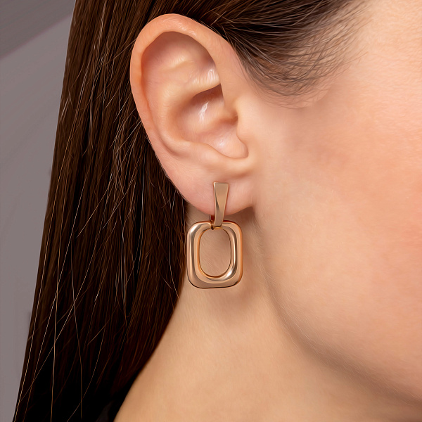 Серьги из красного золота (арт. 111331) – изображение 2