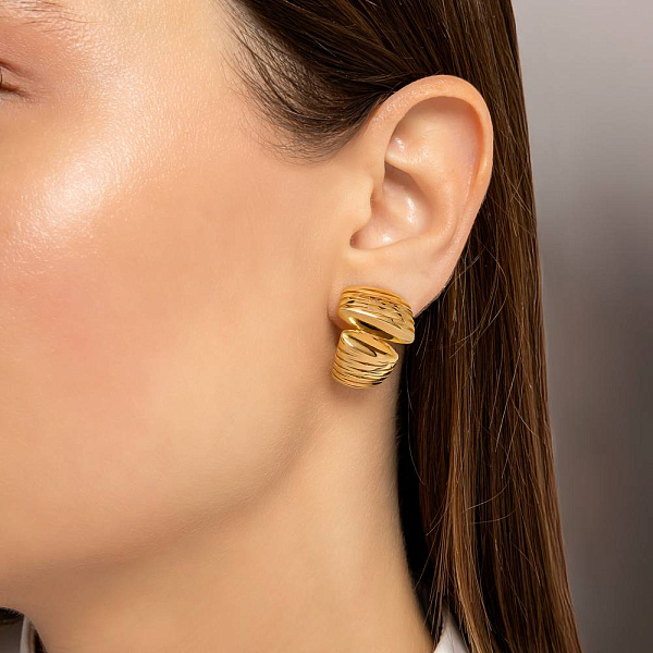 Золотые серьги Francelli (арт. е1091844ж) – изображение 2