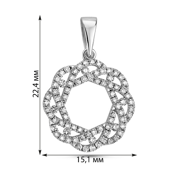 Золотой кулон с бриллиантами (арт. 3192089202) – изображение 4