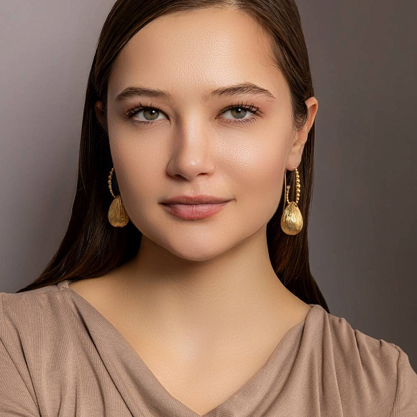 Серьги Francelli из желтого золота (арт. е1091747ж) – изображение 4