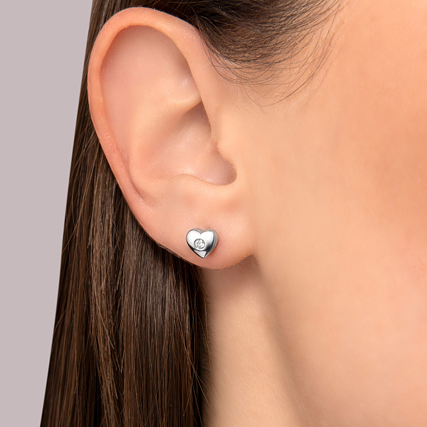 Золоті сережки пусети з діамантом (арт. С041030005б) – зображення 2