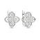 Серебряные серьги Цветок с фианитами (арт. 7502/10079/15) – изображение 1