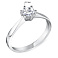 Серебряное кольцо с белым фианитом (арт. 7501/5048/2) – изображение 2