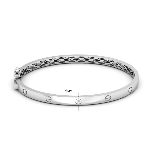 Браслет з білого золота з фіанітами (арт. 340079б) – зображення 2