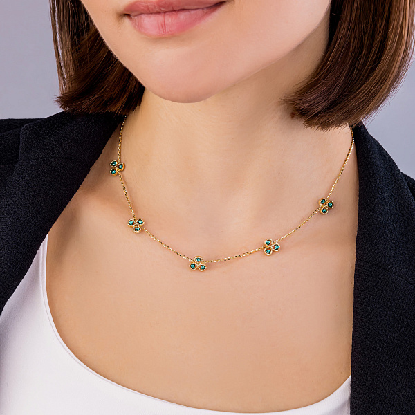 Кольє з жовтого золота Francelli (арт. 352589жбрз) – зображення 3