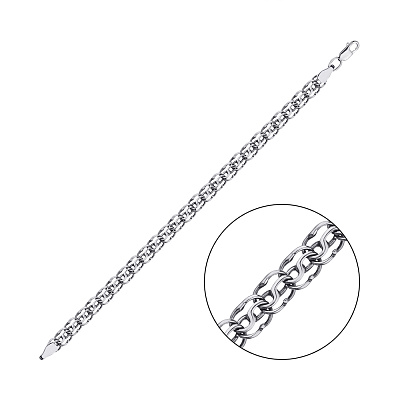 Срібний браслет плетіння Струмок (арт. 03113411ч)