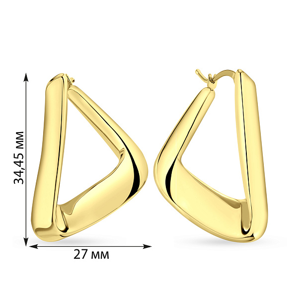 Серьги Francelli из желтого золота без камней (арт. е108927ж) – изображение 4